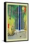 Waterfall-Ando Hiroshige-Framed Stretched Canvas