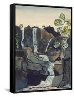 Waterfall-James Dickson Innes-Framed Stretched Canvas