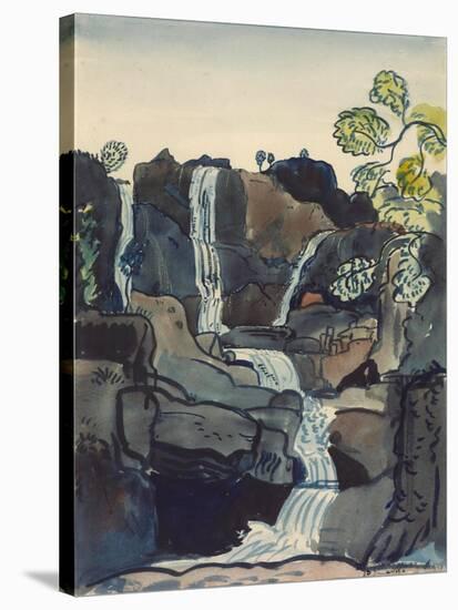 Waterfall-James Dickson Innes-Stretched Canvas