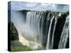 Waterfalls and Rainbows, Victoria Falls, Unesco World Heritage Site, Zambia, Africa-D H Webster-Stretched Canvas