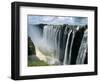 Waterfalls and Rainbows, Victoria Falls, Unesco World Heritage Site, Zambia, Africa-D H Webster-Framed Photographic Print