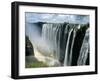 Waterfalls and Rainbows, Victoria Falls, Unesco World Heritage Site, Zambia, Africa-D H Webster-Framed Photographic Print