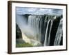 Waterfalls and Rainbows, Victoria Falls, Unesco World Heritage Site, Zambia, Africa-D H Webster-Framed Photographic Print