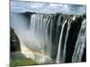 Waterfalls and Rainbows, Victoria Falls, Unesco World Heritage Site, Zambia, Africa-D H Webster-Mounted Photographic Print