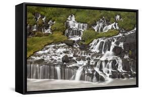 Waterfalls at Hraunfossar, Iceland, Polar Regions-James-Framed Stretched Canvas