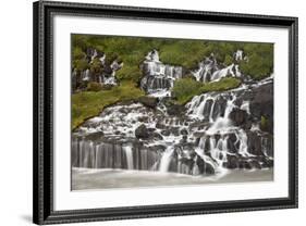 Waterfalls at Hraunfossar, Iceland, Polar Regions-James-Framed Photographic Print