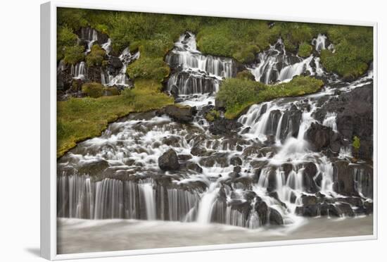 Waterfalls at Hraunfossar, Iceland, Polar Regions-James-Framed Photographic Print