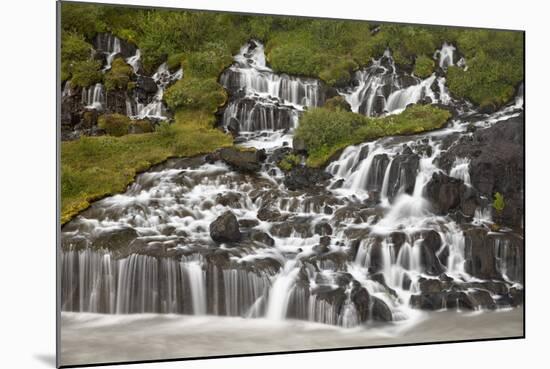 Waterfalls at Hraunfossar, Iceland, Polar Regions-James-Mounted Photographic Print