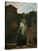 Waterfalls at Tivoli-Jean-Honoré Fragonard-Stretched Canvas