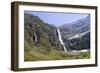 Waterfalls Cascade Down the Karst Limestone Cliffs of the Cirque De Gavarnie-Nick Upton-Framed Photographic Print