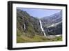 Waterfalls Cascade Down the Karst Limestone Cliffs of the Cirque De Gavarnie-Nick Upton-Framed Photographic Print