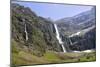 Waterfalls Cascade Down the Karst Limestone Cliffs of the Cirque De Gavarnie-Nick Upton-Mounted Photographic Print