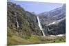 Waterfalls Cascade Down the Karst Limestone Cliffs of the Cirque De Gavarnie-Nick Upton-Mounted Photographic Print