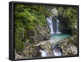 Waterfalls in the Sunik water grove, Lepenatal, Triglav national park, Julian Alps, Slovenia-Michael Jaeschke-Framed Photographic Print