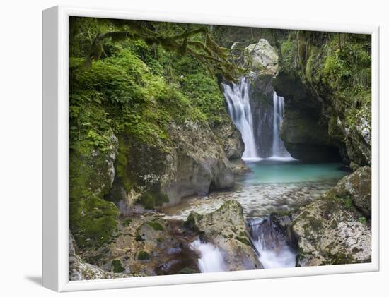 Waterfalls in the Sunik water grove, Lepenatal, Triglav national park, Julian Alps, Slovenia-Michael Jaeschke-Framed Photographic Print