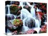Waterfalls Kyoto Japan-null-Stretched Canvas