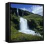 Waterfalls Near Seydisfjordur, East Iceland, Polar Regions-David Lomax-Framed Stretched Canvas