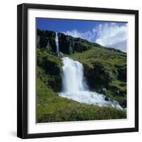 Waterfalls Near Seydisfjordur, East Iceland, Polar Regions-David Lomax-Framed Photographic Print