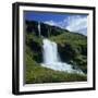 Waterfalls Near Seydisfjordur, East Iceland, Polar Regions-David Lomax-Framed Photographic Print