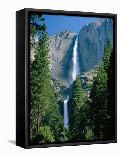 Waterfalls Swollen by Summer Snowmelt at the Upper and Lower Yosemite Falls, USA-Ruth Tomlinson-Framed Stretched Canvas