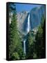 Waterfalls Swollen by Summer Snowmelt at the Upper and Lower Yosemite Falls, USA-Ruth Tomlinson-Framed Stretched Canvas