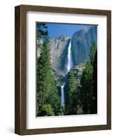 Waterfalls Swollen by Summer Snowmelt at the Upper and Lower Yosemite Falls, USA-Ruth Tomlinson-Framed Premium Photographic Print