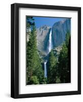 Waterfalls Swollen by Summer Snowmelt at the Upper and Lower Yosemite Falls, USA-Ruth Tomlinson-Framed Photographic Print