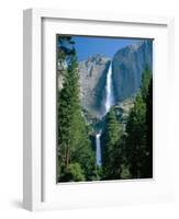 Waterfalls Swollen by Summer Snowmelt at the Upper and Lower Yosemite Falls, USA-Ruth Tomlinson-Framed Photographic Print