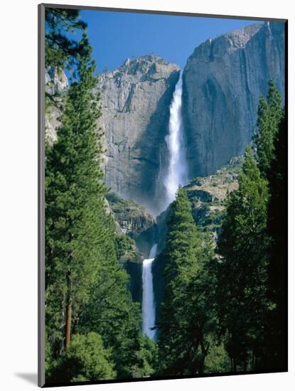 Waterfalls Swollen by Summer Snowmelt at the Upper and Lower Yosemite Falls, USA-Ruth Tomlinson-Mounted Photographic Print