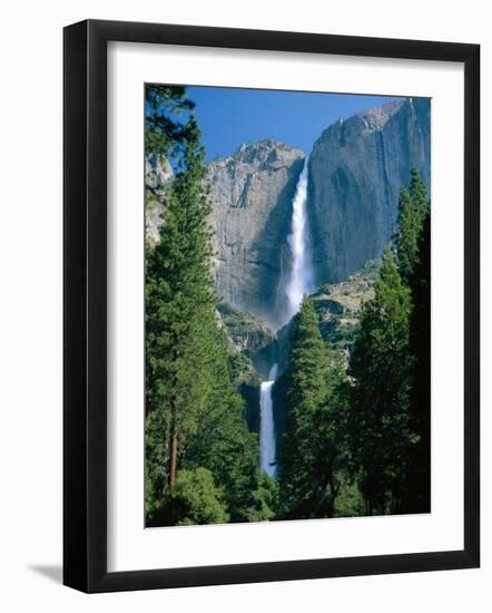 Waterfalls Swollen by Summer Snowmelt at the Upper and Lower Yosemite Falls, USA-Ruth Tomlinson-Framed Photographic Print