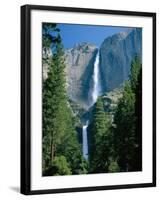 Waterfalls Swollen by Summer Snowmelt at the Upper and Lower Yosemite Falls, USA-Ruth Tomlinson-Framed Photographic Print