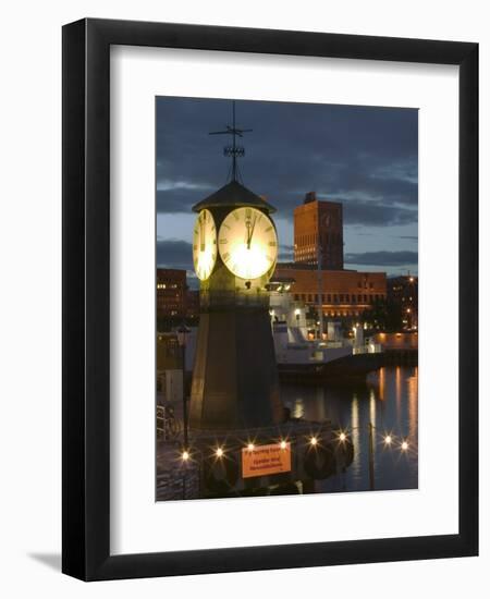 Waterfont Area with Aker Brygge, Oslo Norway-Russell Young-Framed Photographic Print