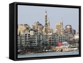 Waterfront and Al-Mursi Mosque, Alexandria, Egypt, North Africa, Africa-Schlenker Jochen-Framed Stretched Canvas