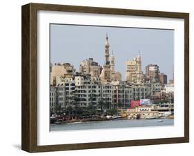 Waterfront and Al-Mursi Mosque, Alexandria, Egypt, North Africa, Africa-Schlenker Jochen-Framed Photographic Print