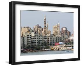 Waterfront and Al-Mursi Mosque, Alexandria, Egypt, North Africa, Africa-Schlenker Jochen-Framed Photographic Print