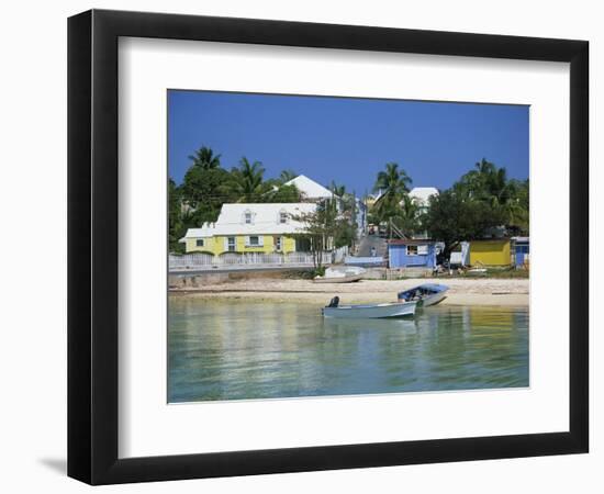 Waterfront and Beach, Dunmore Town, Harbour Island, Bahamas, West Indies, Central America-Lightfoot Jeremy-Framed Photographic Print