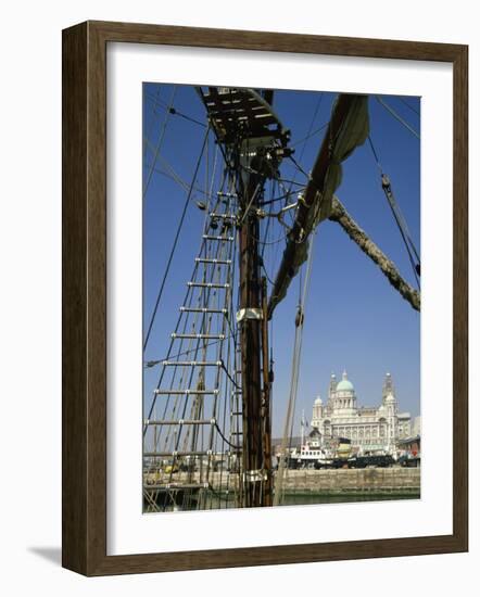 Waterfront and Dock Board Offices, Liverpool, Merseyside, England, United Kingdom, Europe-Scholey Peter-Framed Photographic Print