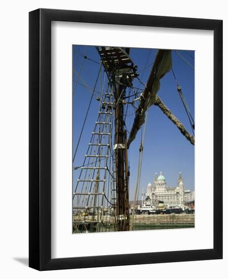 Waterfront and Dock Board Offices, Liverpool, Merseyside, England, United Kingdom, Europe-Scholey Peter-Framed Premium Photographic Print