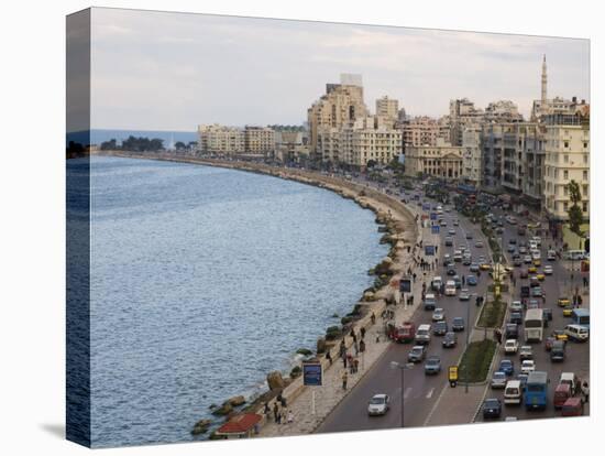Waterfront and Sharia 26th July, Alexandria, Egypt, North Africa, Africa-Schlenker Jochen-Stretched Canvas