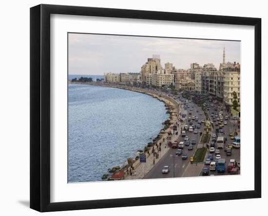 Waterfront and Sharia 26th July, Alexandria, Egypt, North Africa, Africa-Schlenker Jochen-Framed Photographic Print