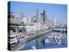 Waterfront and Skyline of Seattle, Washington State, USA-J Lightfoot-Stretched Canvas