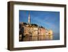 Waterfront and Tower of Church of St. Euphemia, Old Town, Rovinj, Croatia, Europe-Richard Maschmeyer-Framed Photographic Print