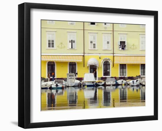 Waterfront at Cres, Cres Island, Croatia-Russell Young-Framed Premium Photographic Print