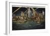 Waterfront at Night, Detroit, Michigan, USA-null-Framed Giclee Print