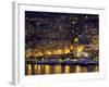 Waterfront at Night, Monte Carlo, Principality of Monaco, Cote d'Azur, Mediterranean, Europe-Sergio Pitamitz-Framed Photographic Print