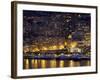 Waterfront at Night, Monte Carlo, Principality of Monaco, Cote d'Azur, Mediterranean, Europe-Sergio Pitamitz-Framed Photographic Print