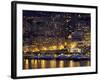 Waterfront at Night, Monte Carlo, Principality of Monaco, Cote d'Azur, Mediterranean, Europe-Sergio Pitamitz-Framed Photographic Print