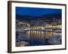 Waterfront at Night, Monte Carlo, Principality of Monaco, Cote d'Azur, Mediterranean, Europe-Sergio Pitamitz-Framed Photographic Print