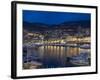 Waterfront at Night, Monte Carlo, Principality of Monaco, Cote d'Azur, Mediterranean, Europe-Sergio Pitamitz-Framed Photographic Print