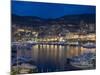 Waterfront at Night, Monte Carlo, Principality of Monaco, Cote d'Azur, Mediterranean, Europe-Sergio Pitamitz-Mounted Photographic Print